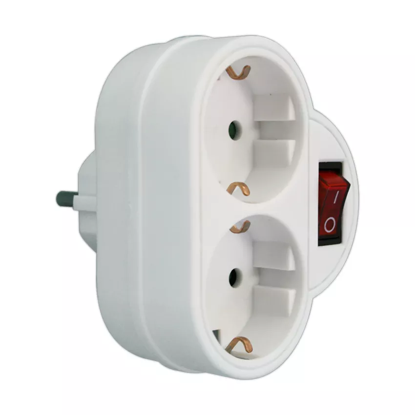 adapter 2 sockets with switch