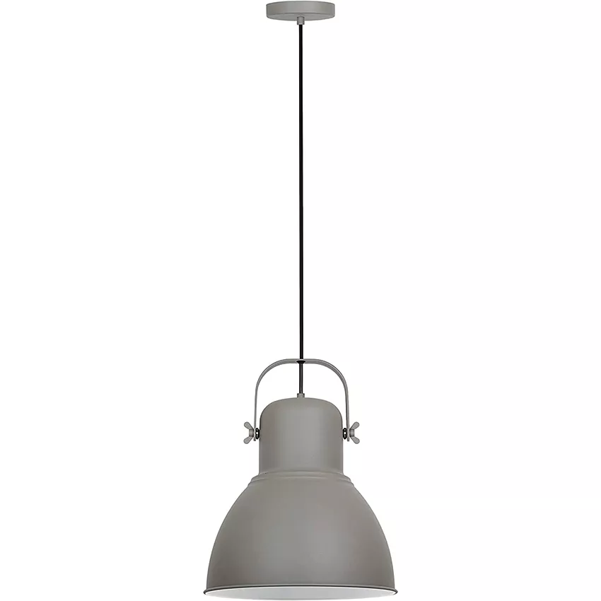 lámpara gris diseño colgante E-27