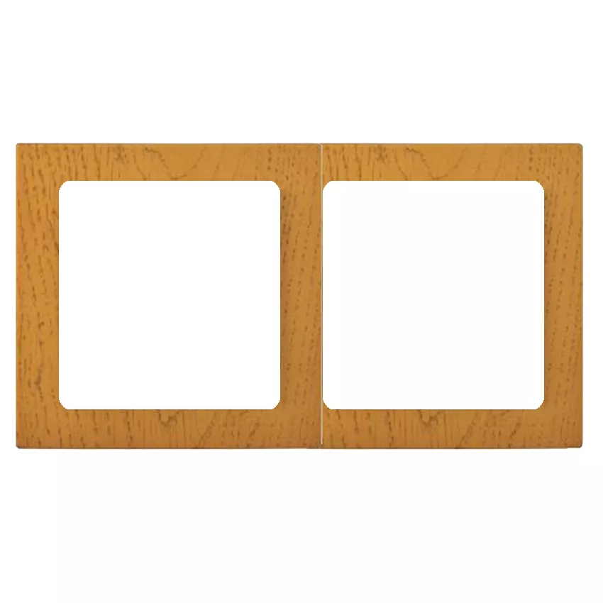 oak style double switch frame