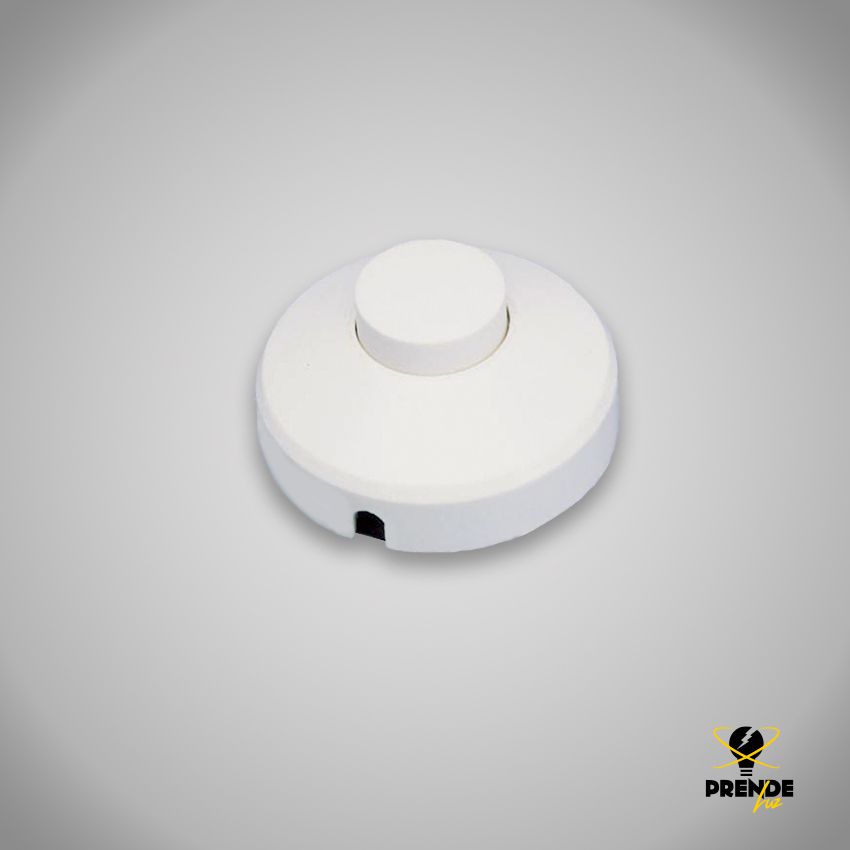 interruptor lámpara de pie color blanco