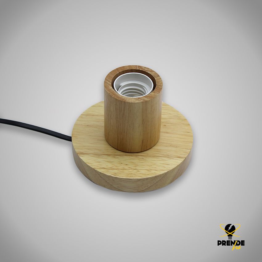 e-27 wooden table base with switch