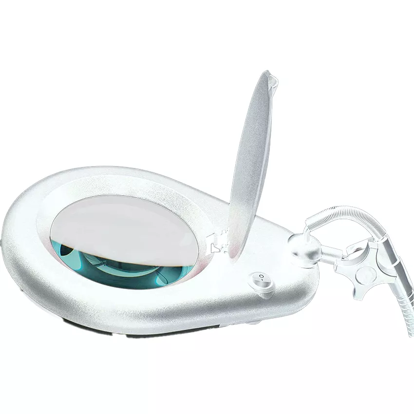 22w white magnifying lamp with magnifying glass