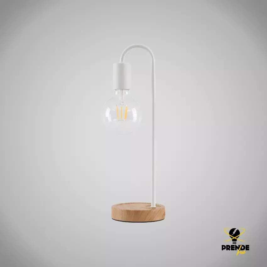 Lámpara de mesa de noche con batería de 21 cm de alto, lámpara