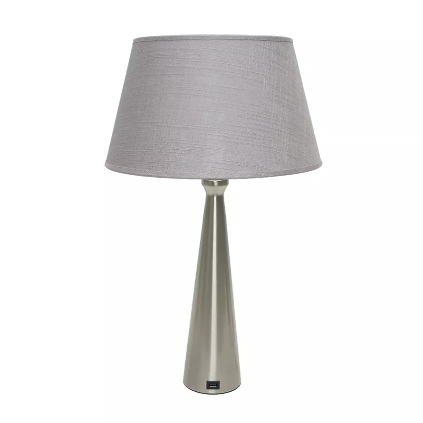 pearl table lamp nickel color with USB input 