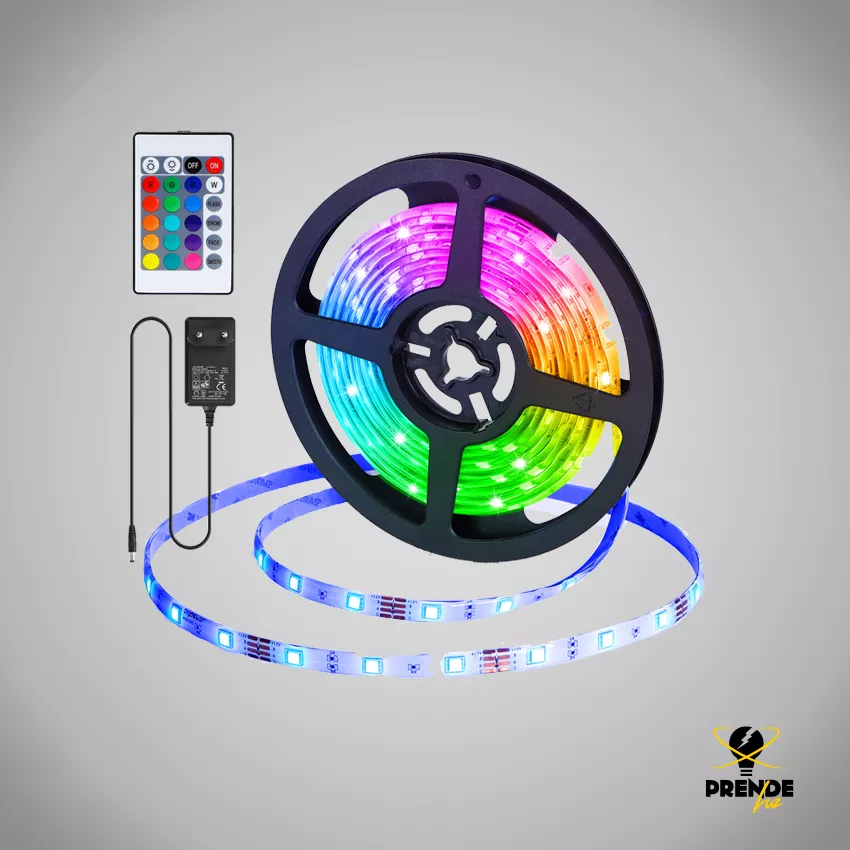 rGB 5050 RGB LED Strip Lights, 16 Colours and 4 scene modes, remote control included