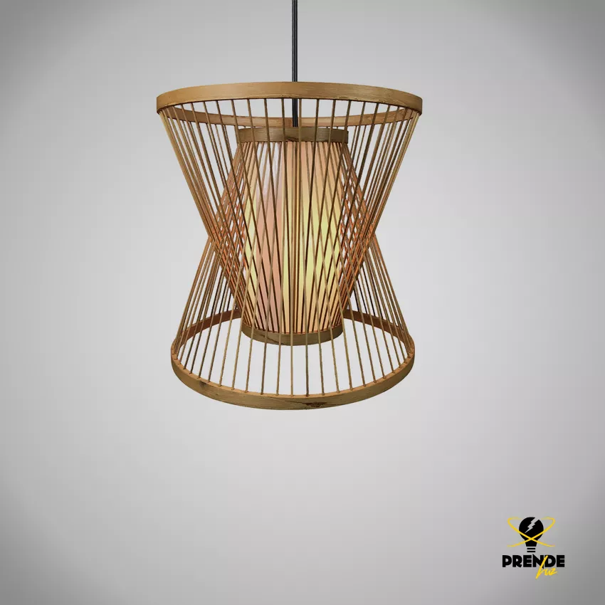 lámpara colgante bambú 1xE27 crotón