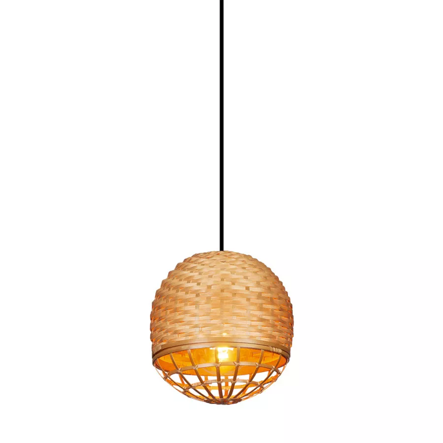 lámpara colgante bambú Fargesia 1xE27 avellana