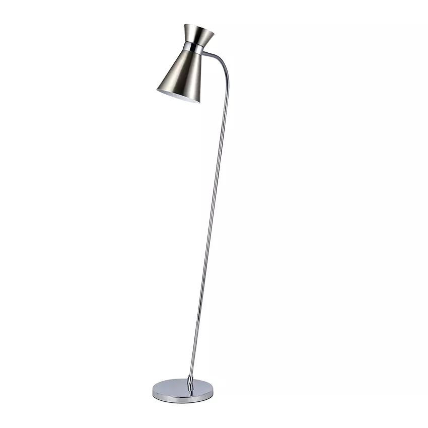 lámpara de pie serie Petra 1xE27 níquel