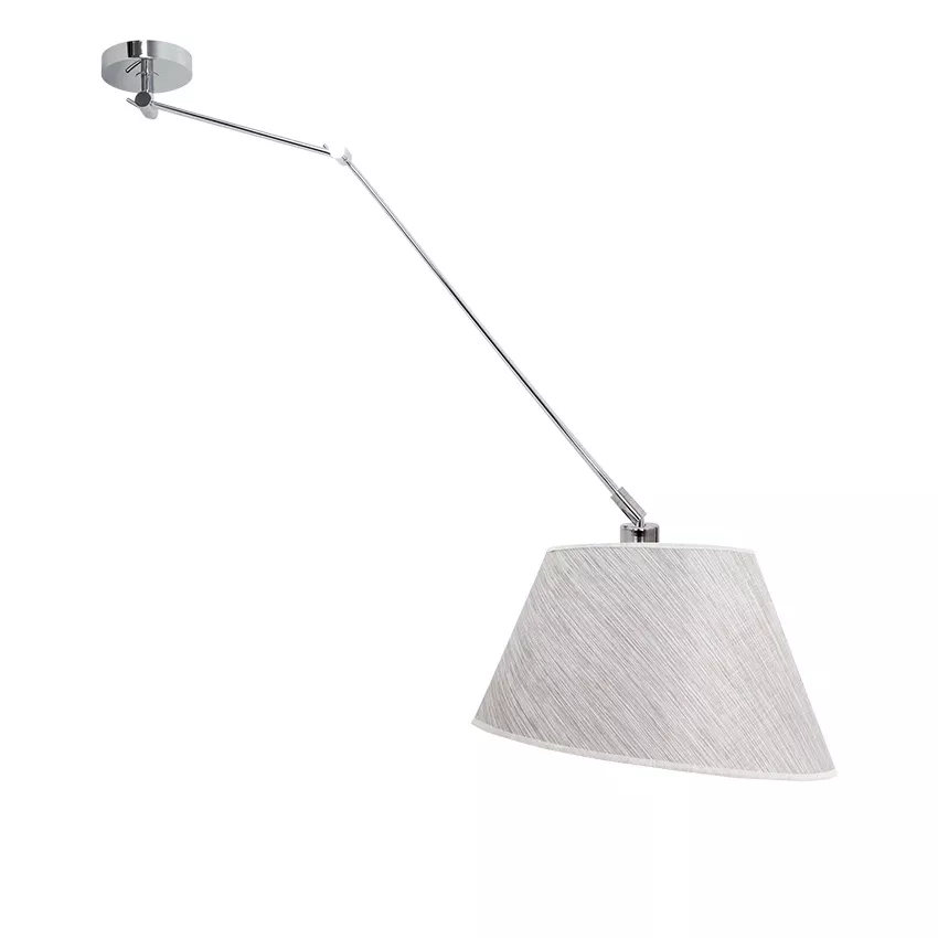 lámpara colgante articulable serie Sumatra gris/cromo
