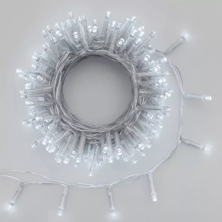50 LED light garland cool white with 8 functions (IP44)